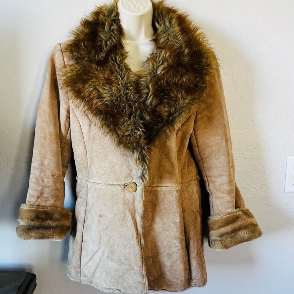 Y2K penny lane suede coat